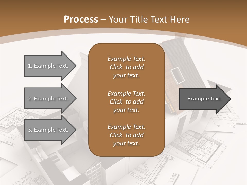 Architecture Model House Showing Building Structure PowerPoint Template