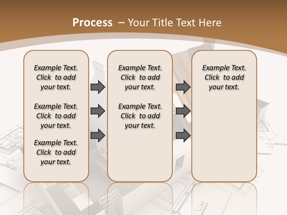 Architecture Model House Showing Building Structure PowerPoint Template