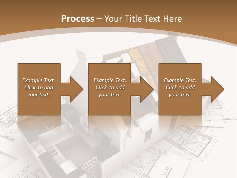 Architecture Model House Showing Building Structure PowerPoint Template