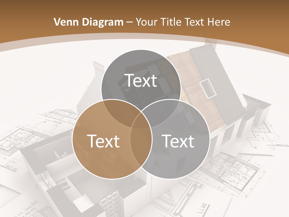 Architecture Model House Showing Building Structure PowerPoint Template