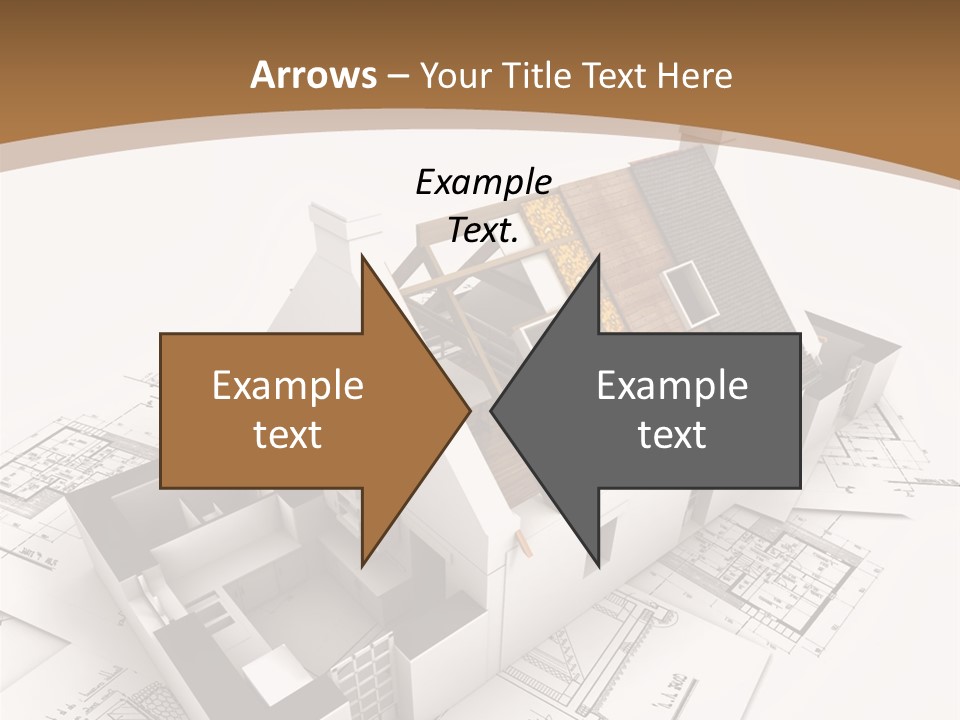 Architecture Model House Showing Building Structure PowerPoint Template