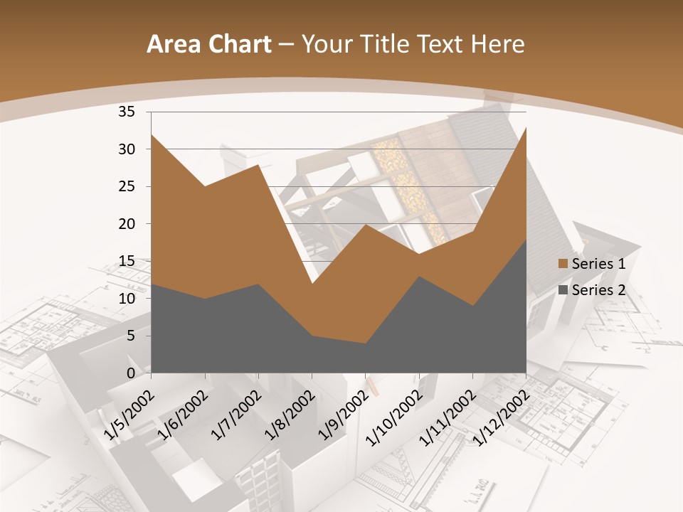 Architecture Model House Showing Building Structure PowerPoint Template