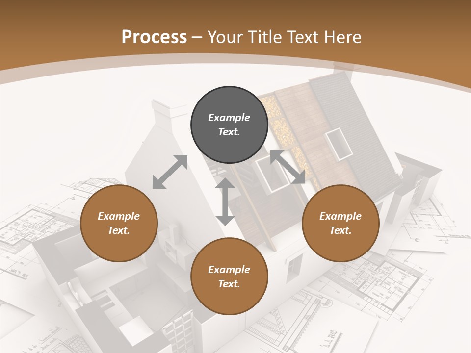 Architecture Model House Showing Building Structure PowerPoint Template