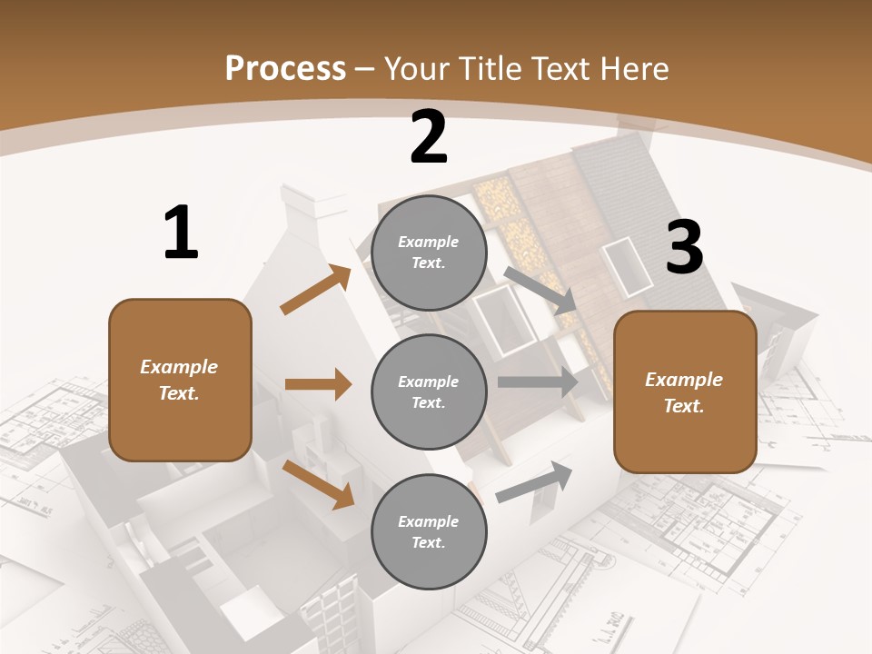 Architecture Model House Showing Building Structure PowerPoint Template