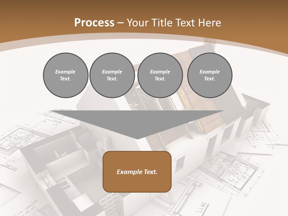 Architecture Model House Showing Building Structure PowerPoint Template