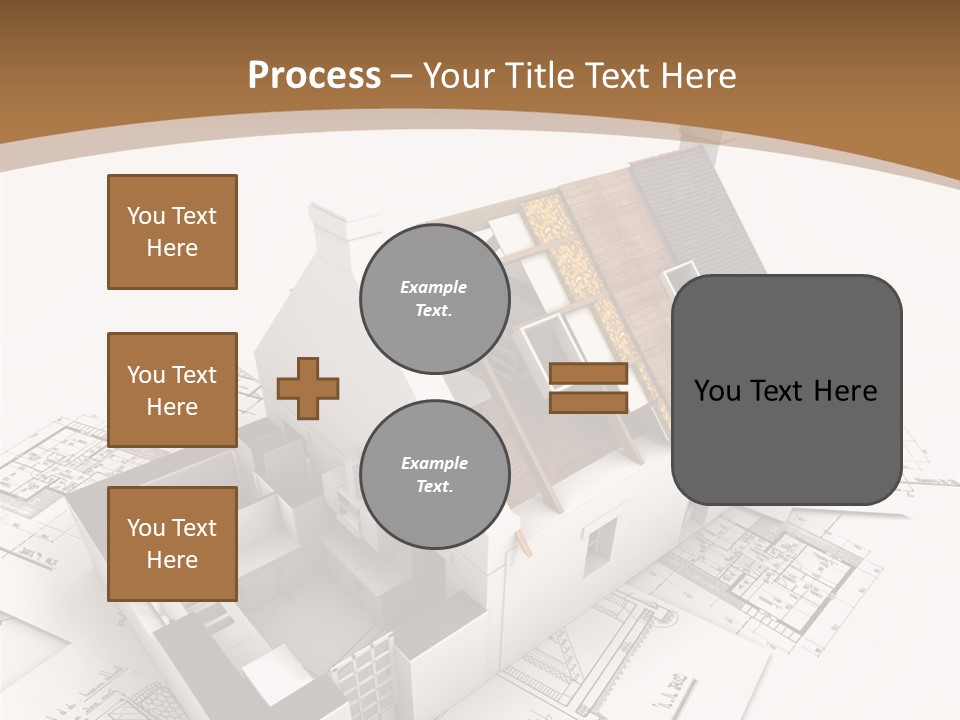 Architecture Model House Showing Building Structure PowerPoint Template