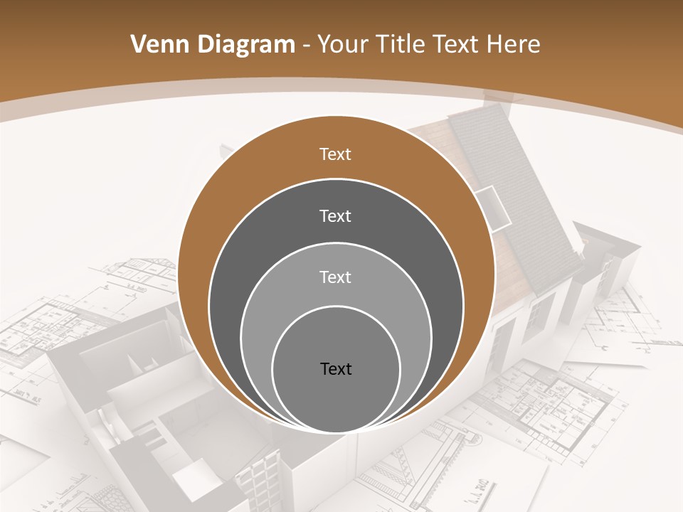 Architecture Model House Showing Building Structure PowerPoint Template