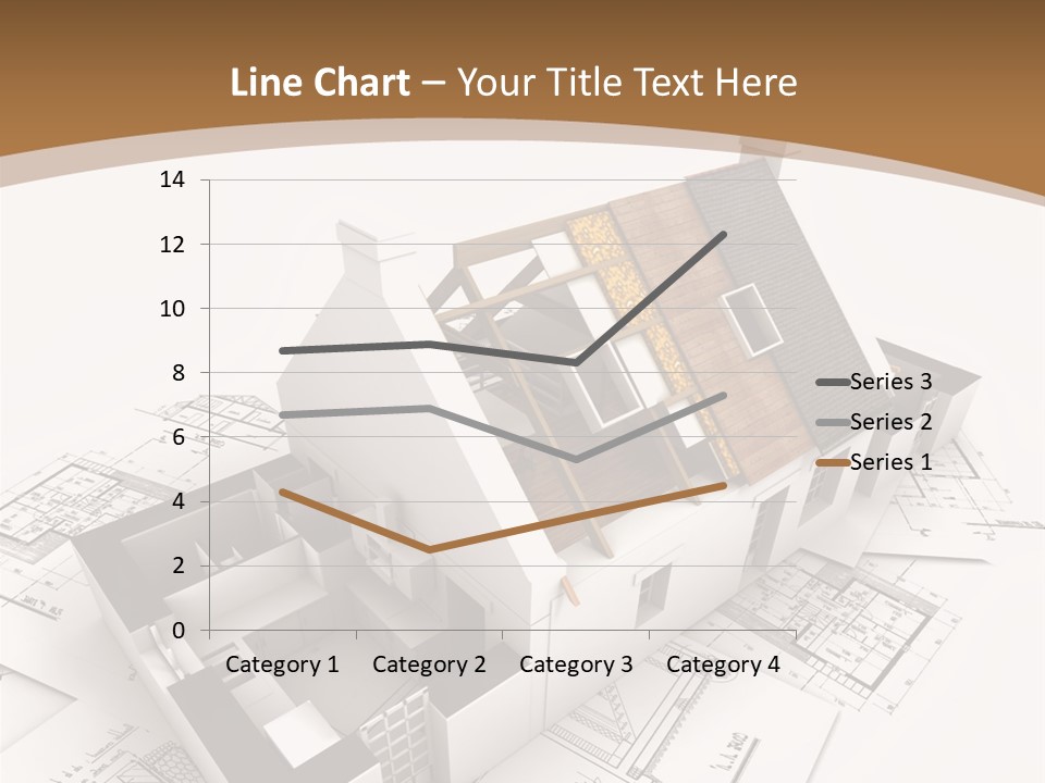 Architecture Model House Showing Building Structure PowerPoint Template