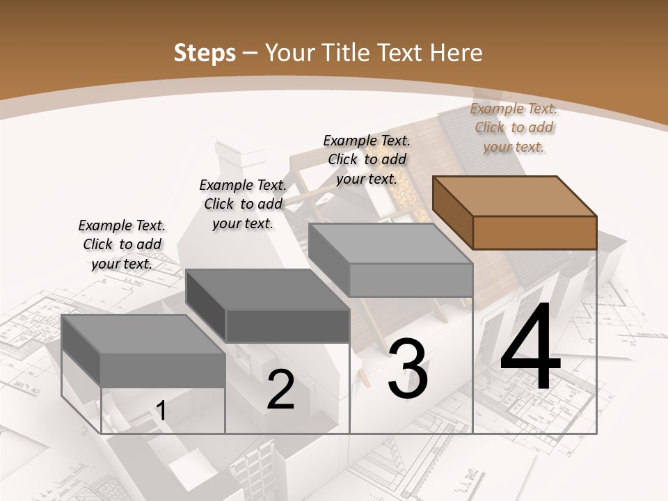 Architecture Model House Showing Building Structure PowerPoint Template