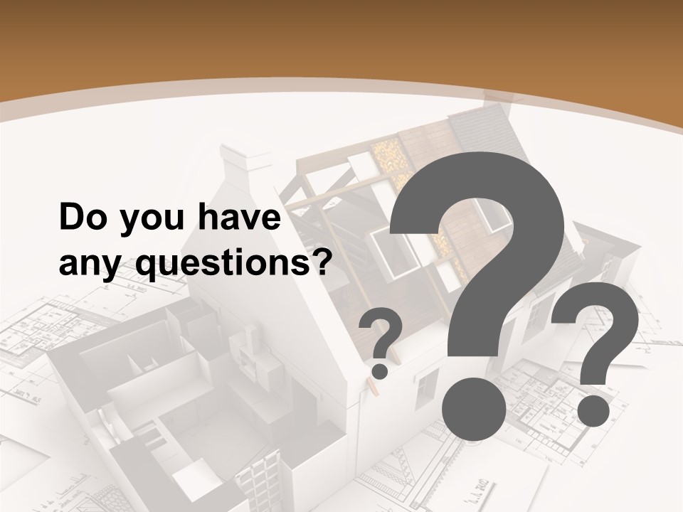 Architecture Model House Showing Building Structure PowerPoint Template