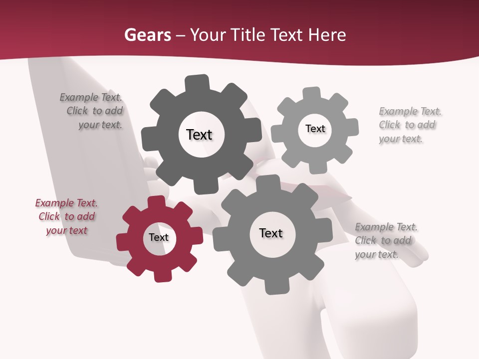 Running Businessman. Run To Success PowerPoint Template