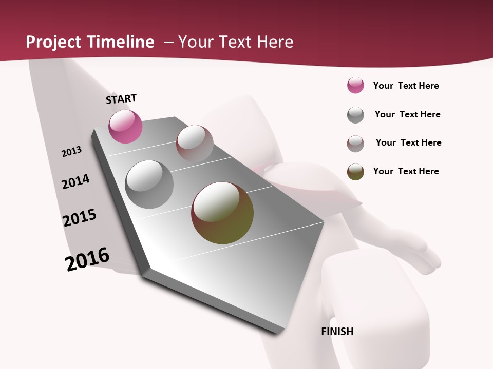 Running Businessman. Run To Success PowerPoint Template