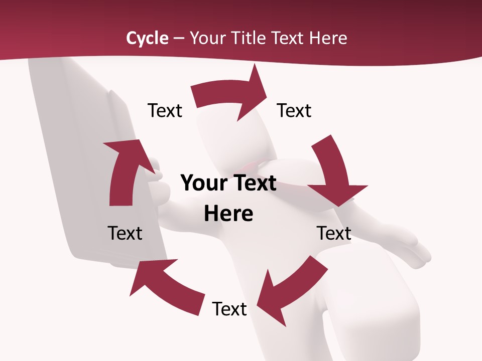 Running Businessman. Run To Success PowerPoint Template