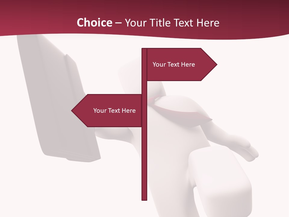 Running Businessman. Run To Success PowerPoint Template