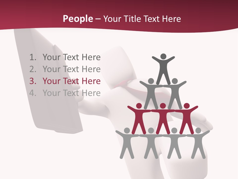 Running Businessman. Run To Success PowerPoint Template