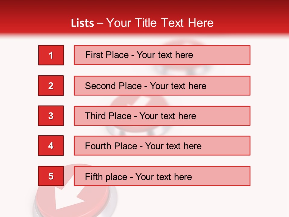 Buttons And Arrow PowerPoint Template