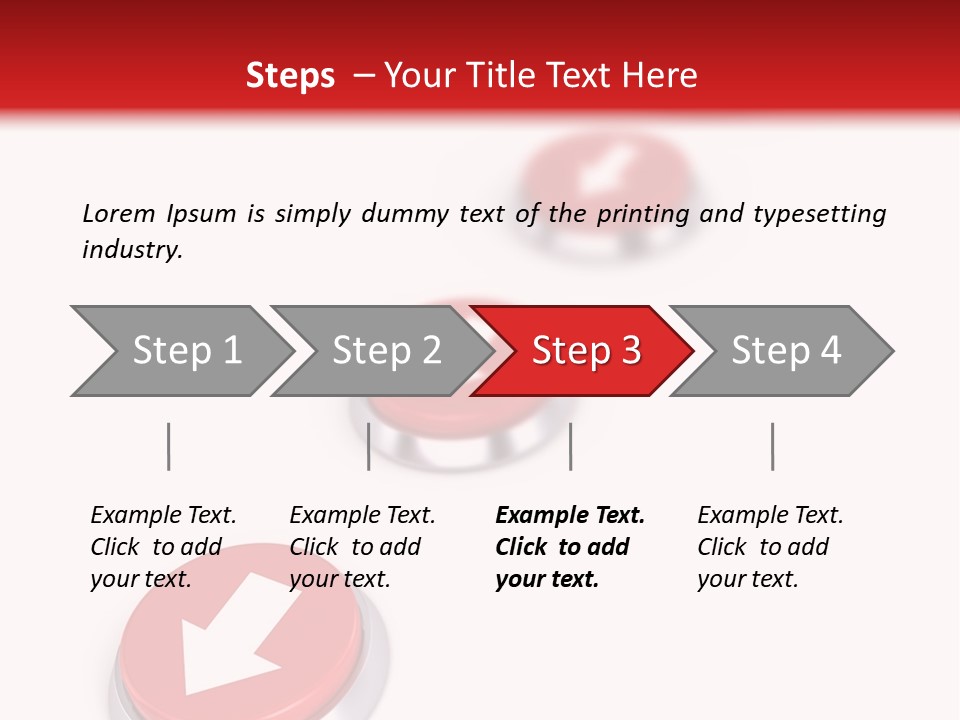 Buttons And Arrow PowerPoint Template
