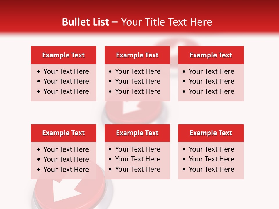 Buttons And Arrow PowerPoint Template