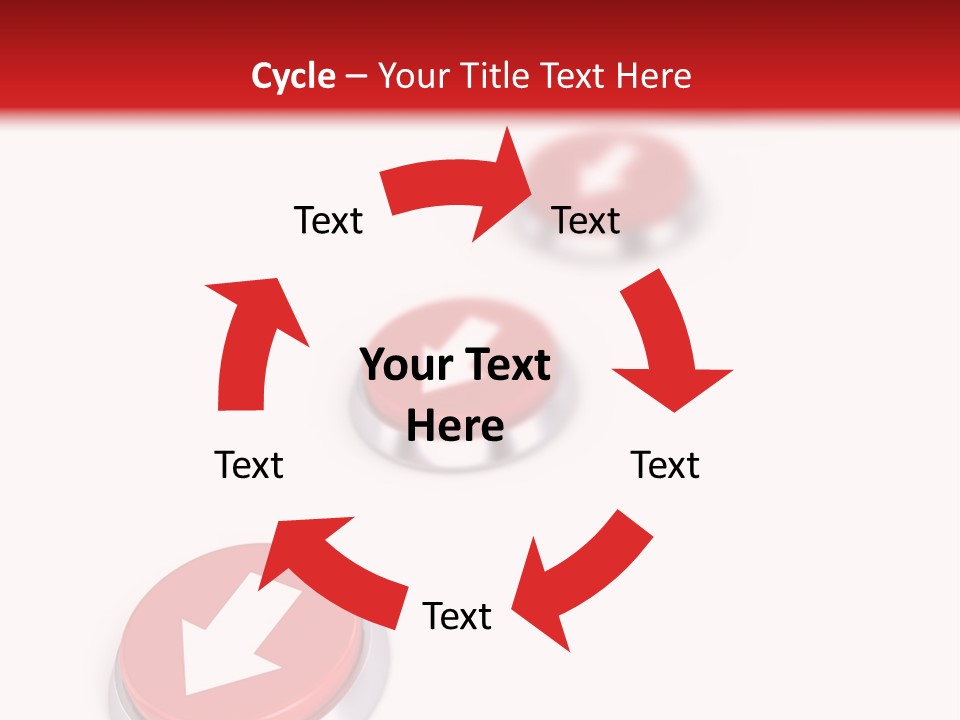 Buttons And Arrow PowerPoint Template