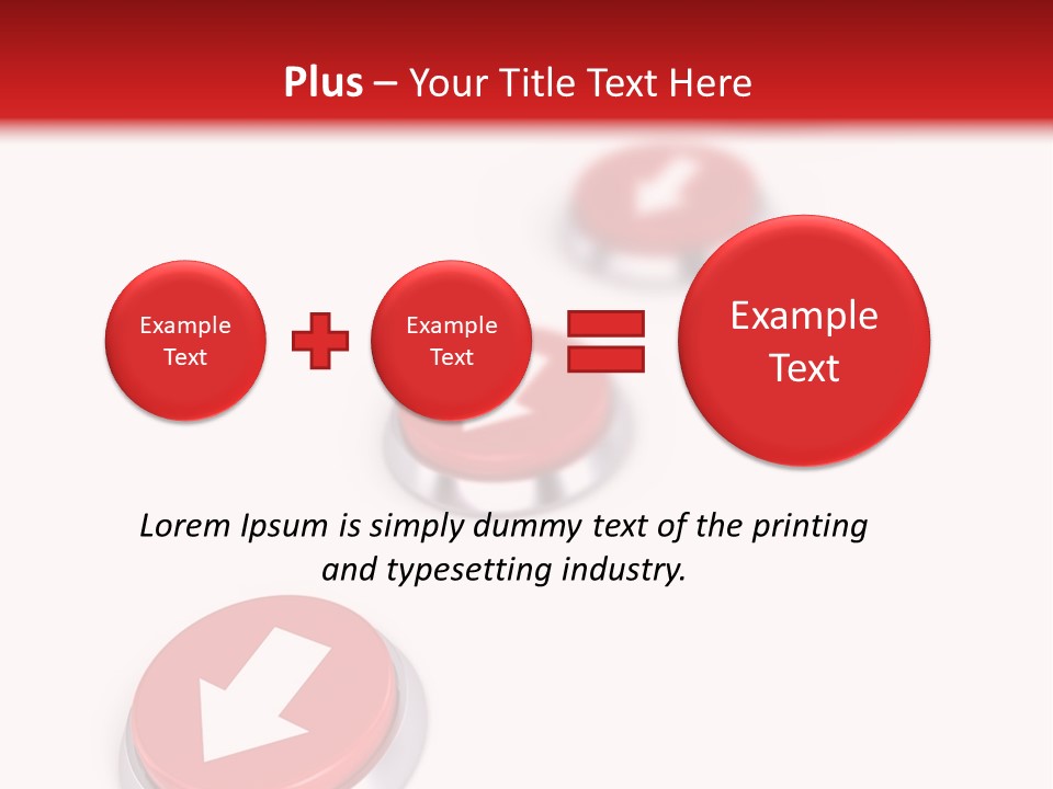 Buttons And Arrow PowerPoint Template