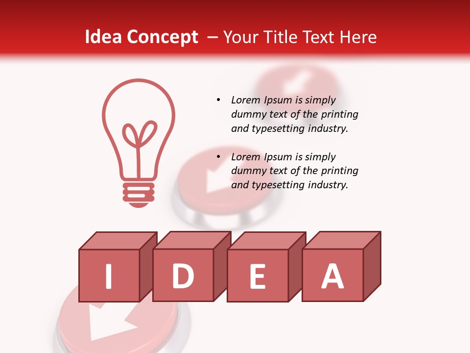 Buttons And Arrow PowerPoint Template