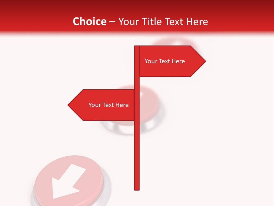 Buttons And Arrow PowerPoint Template