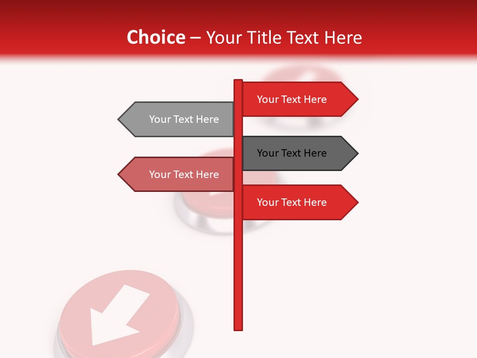 Buttons And Arrow PowerPoint Template