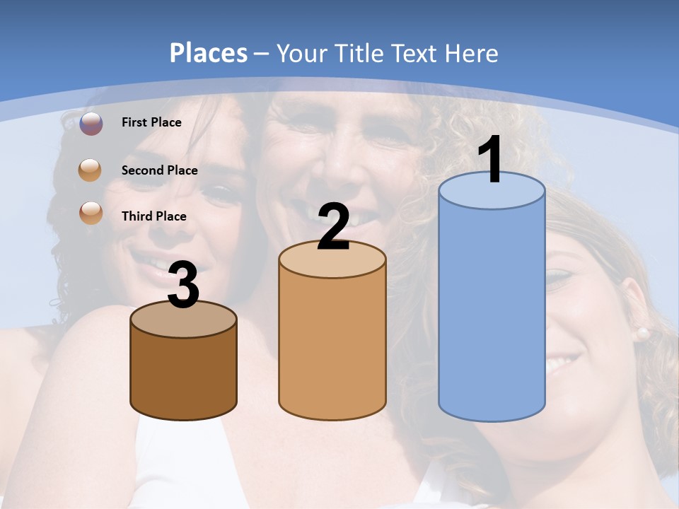 A Woman And Two Children Are Smiling For The Camera PowerPoint Template