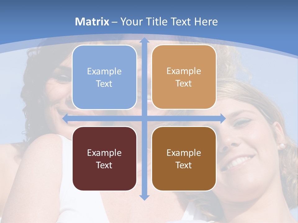 A Woman And Two Children Are Smiling For The Camera PowerPoint Template