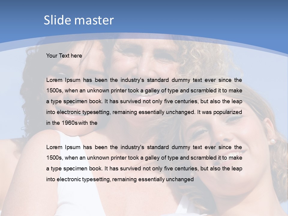 A Woman And Two Children Are Smiling For The Camera PowerPoint Template