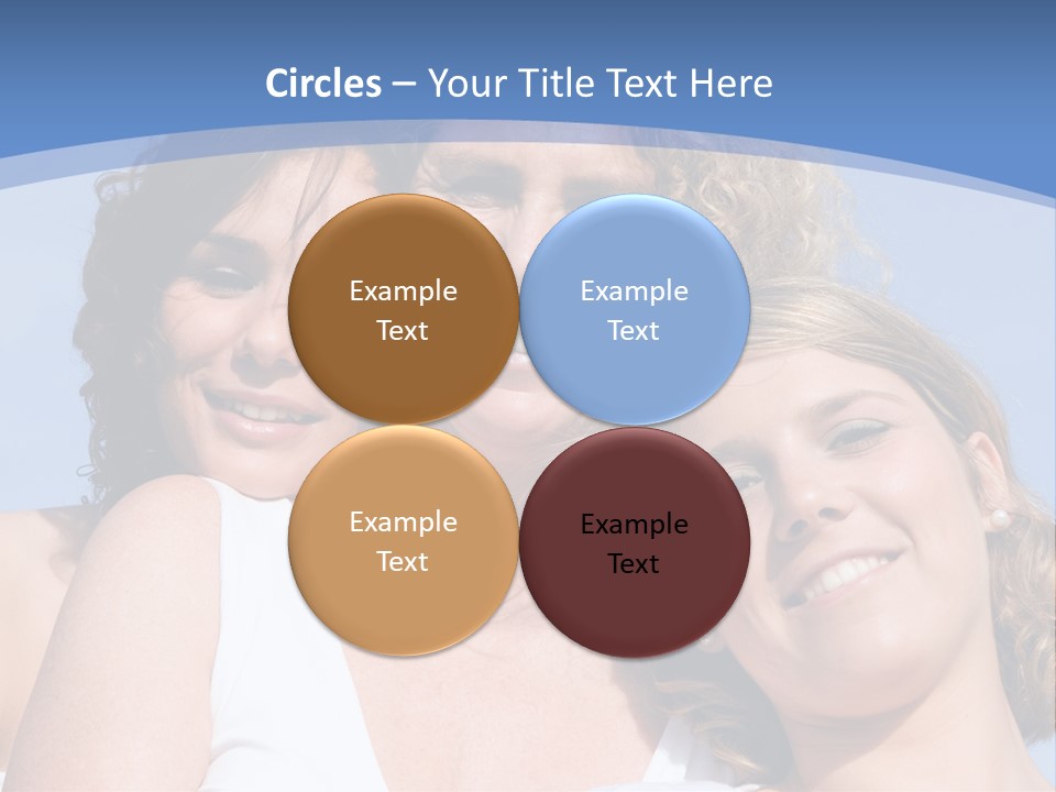 A Woman And Two Children Are Smiling For The Camera PowerPoint Template