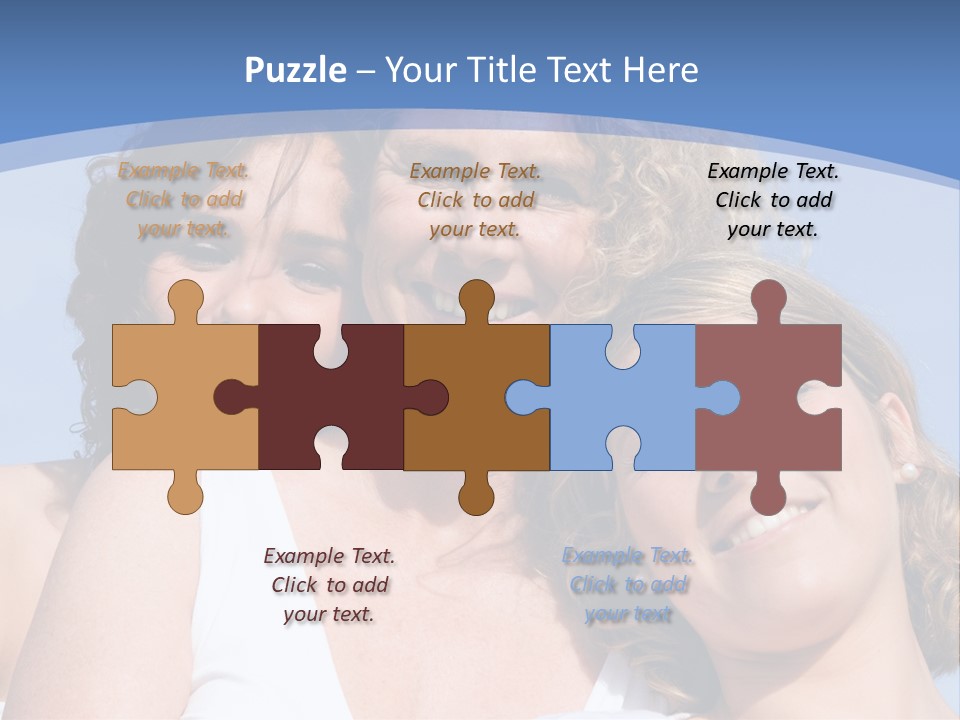 A Woman And Two Children Are Smiling For The Camera PowerPoint Template