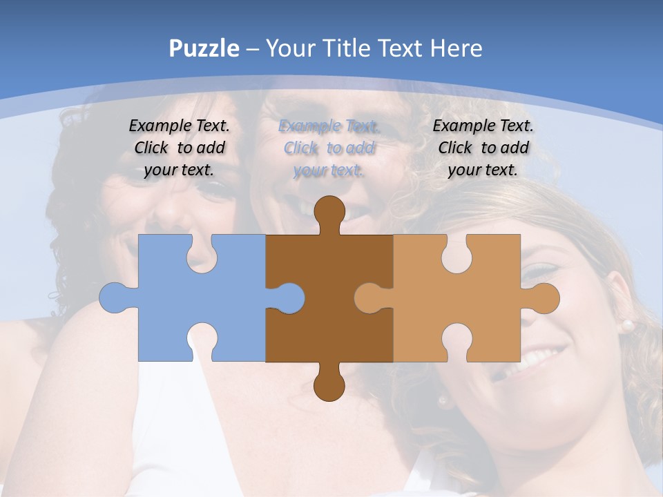 A Woman And Two Children Are Smiling For The Camera PowerPoint Template