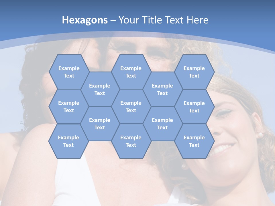 A Woman And Two Children Are Smiling For The Camera PowerPoint Template