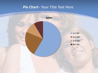 A Woman And Two Children Are Smiling For The Camera PowerPoint Template