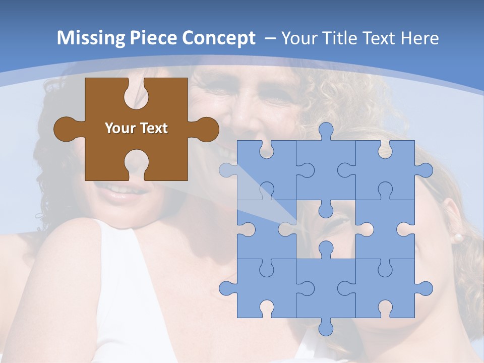 A Woman And Two Children Are Smiling For The Camera PowerPoint Template