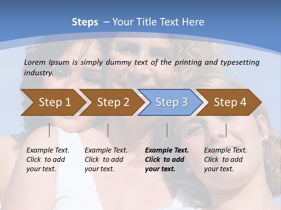 A Woman And Two Children Are Smiling For The Camera PowerPoint Template