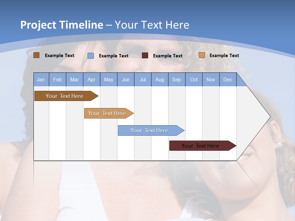 A Woman And Two Children Are Smiling For The Camera PowerPoint Template