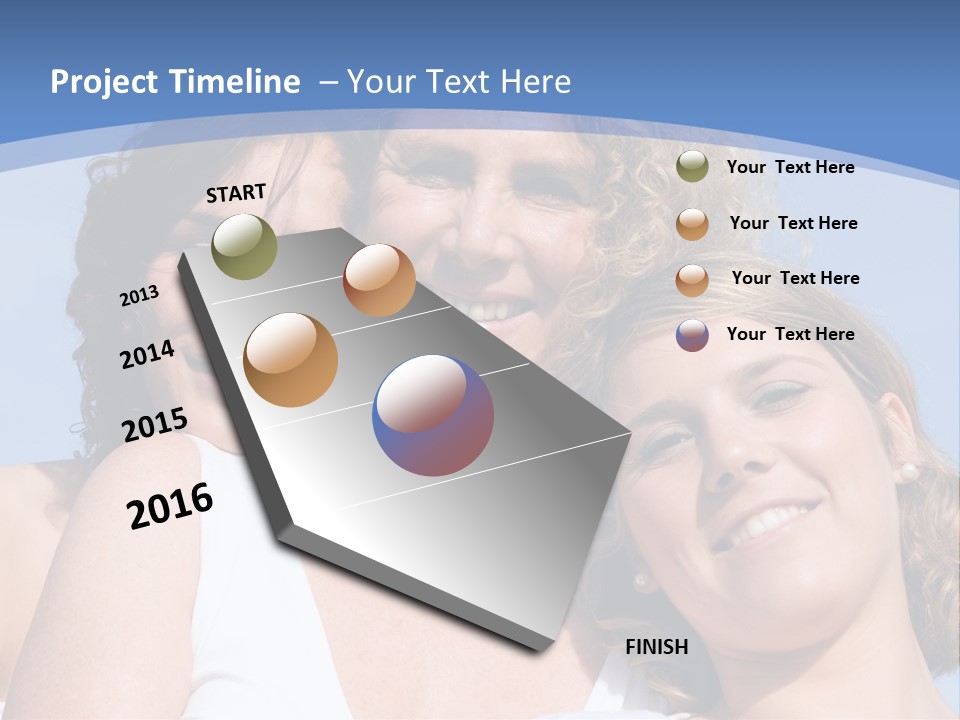 A Woman And Two Children Are Smiling For The Camera PowerPoint Template
