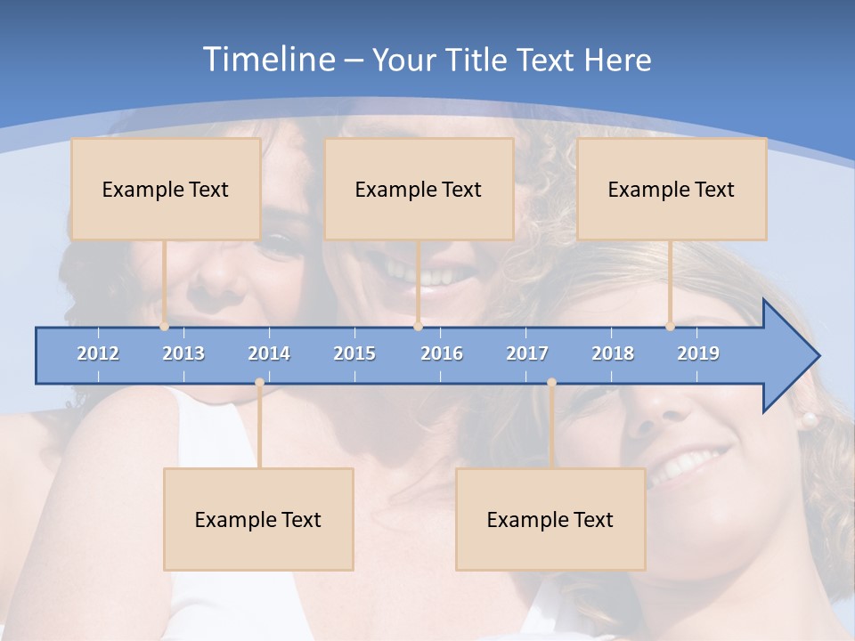 A Woman And Two Children Are Smiling For The Camera PowerPoint Template