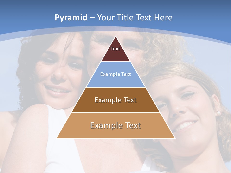 A Woman And Two Children Are Smiling For The Camera PowerPoint Template