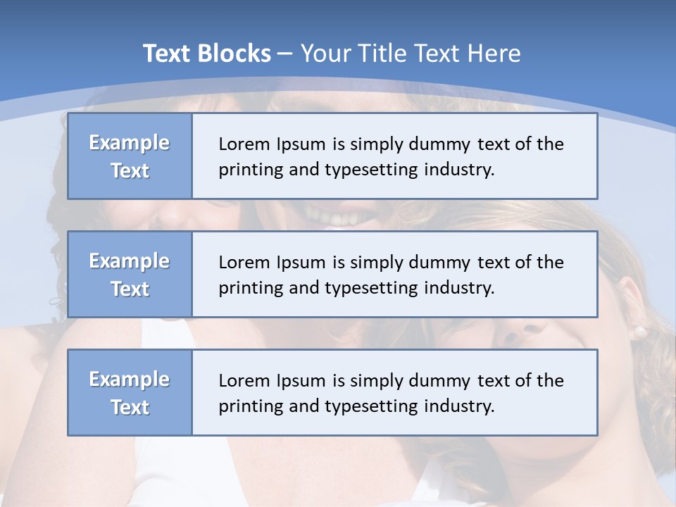 A Woman And Two Children Are Smiling For The Camera PowerPoint Template