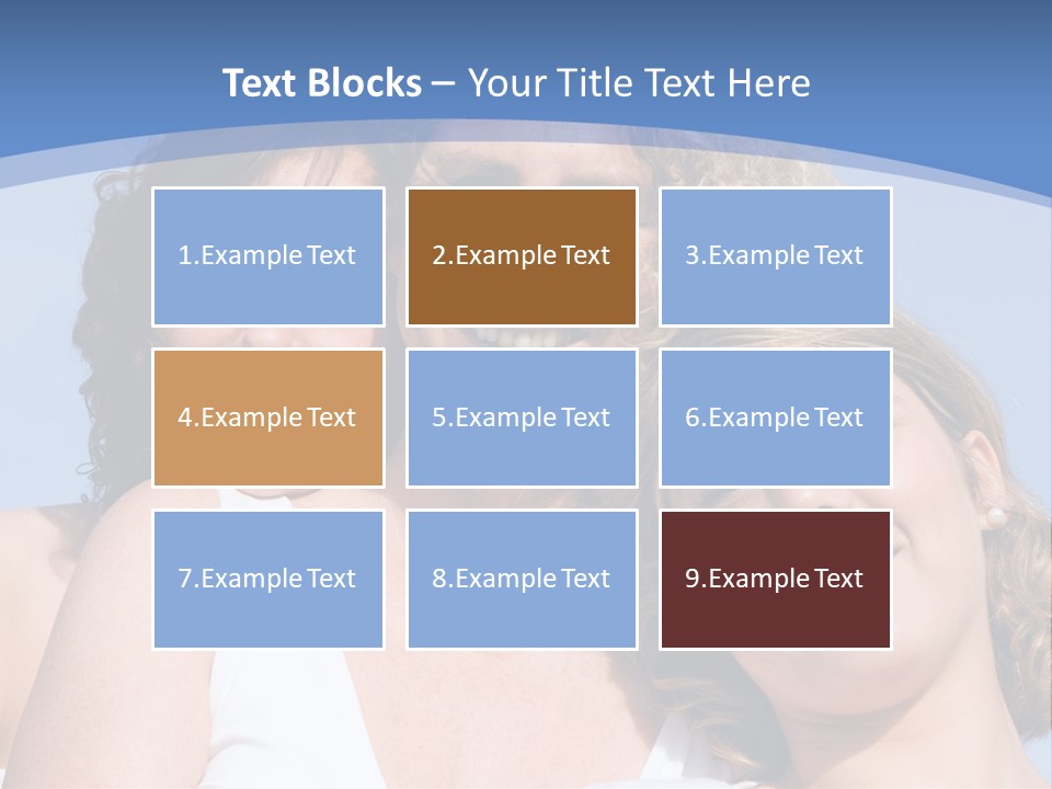 A Woman And Two Children Are Smiling For The Camera PowerPoint Template