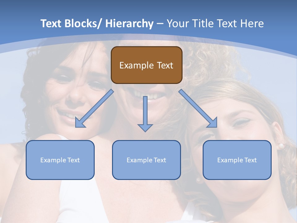 A Woman And Two Children Are Smiling For The Camera PowerPoint Template
