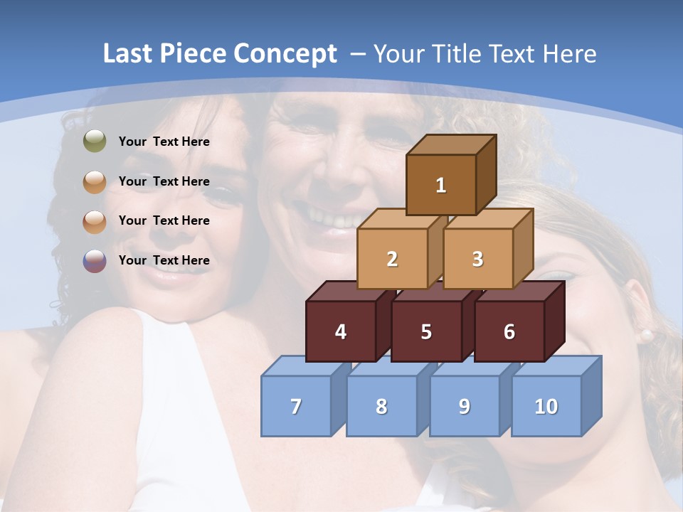 A Woman And Two Children Are Smiling For The Camera PowerPoint Template