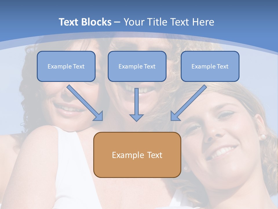 A Woman And Two Children Are Smiling For The Camera PowerPoint Template