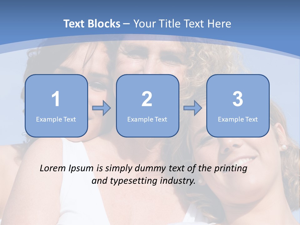A Woman And Two Children Are Smiling For The Camera PowerPoint Template
