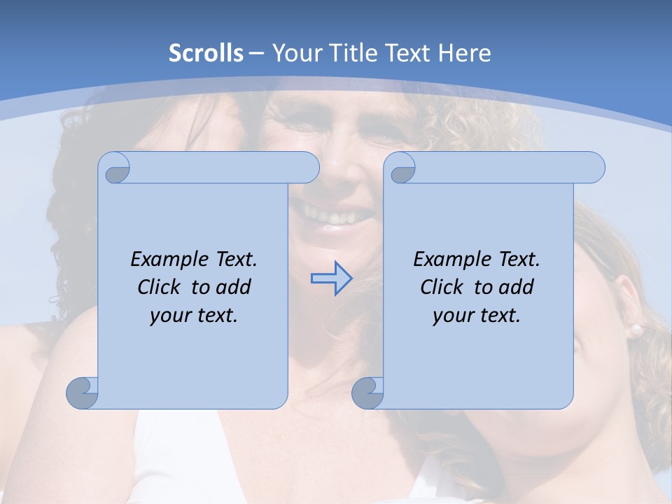 A Woman And Two Children Are Smiling For The Camera PowerPoint Template