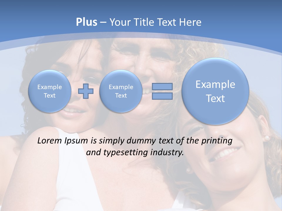 A Woman And Two Children Are Smiling For The Camera PowerPoint Template