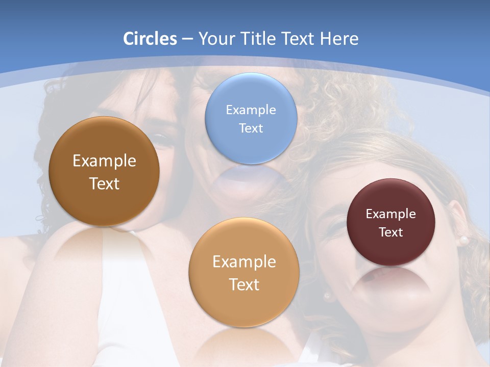 A Woman And Two Children Are Smiling For The Camera PowerPoint Template